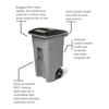 Toter 32 gal Trash Can, Brownstone ANA32